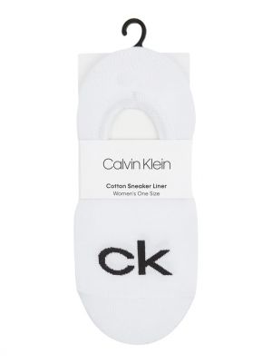 Носки с вышивкой Calvin Klein белые