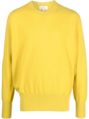 Пуловер с кръгло деколте Studio Nicholson жълто