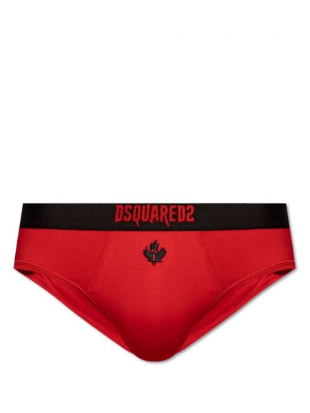 Brodeerattu bokserit Dsquared2 punainen