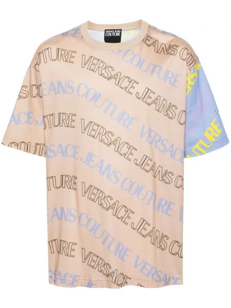 T-shirt mit print Versace Jeans Couture beige