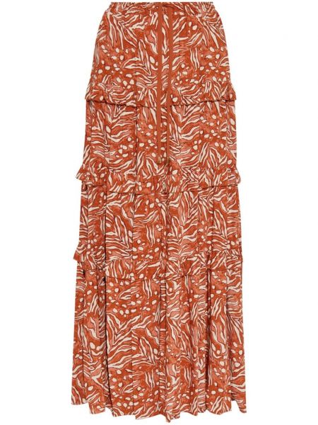 Maxi hame Dvf Diane Von Furstenberg oranssi