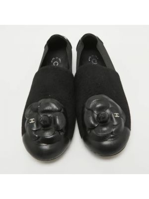 Calzado de fieltro Chanel Vintage negro