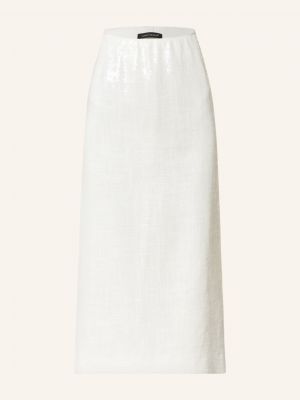 Spódnica ołówkowa z cekinami Luisa Cerano biała