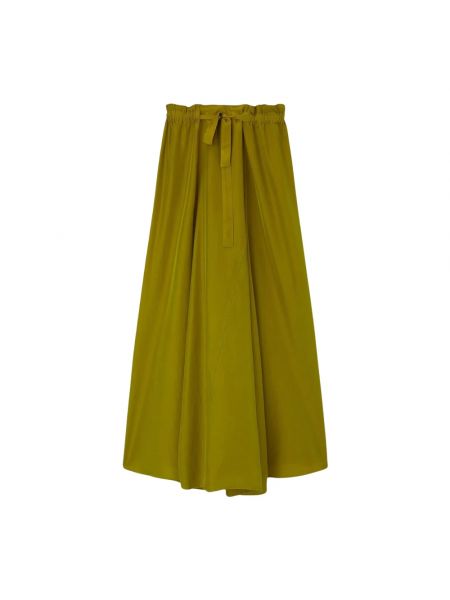 Jedwabna długa spódnica Pomandere zielona