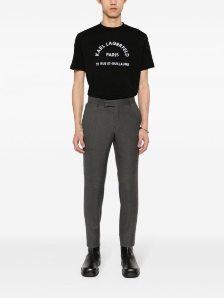 Kokvilnas t-krekls ar izšuvumiem Karl Lagerfeld
