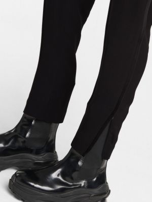 Pantaloni cu picior drept cu talie înaltă slim fit Maison Margiela negru