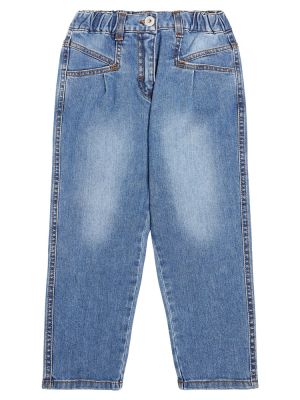 Straight jeans for piger Il Gufo blå