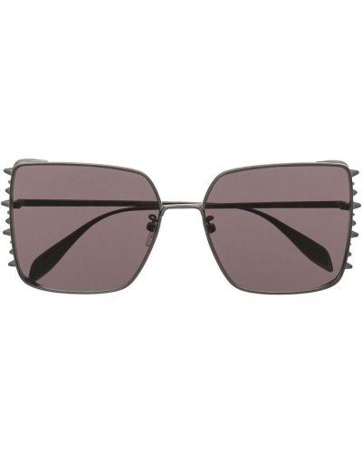 Oversize слънчеви очила Alexander Mcqueen черно