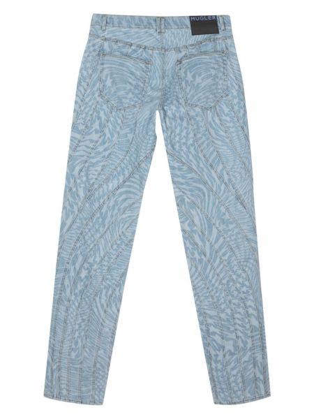 Stern skinny jeans mit print Mugler blau