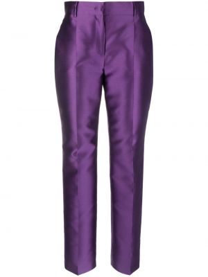 Ravne hlače Alberta Ferretti vijolična