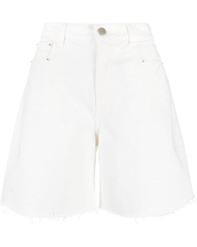 Hög midja jeansshorts Twinset vit