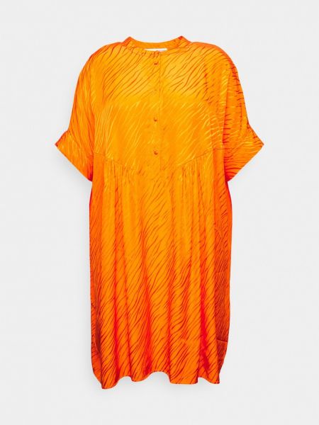 Sukienka Selected Femme Curve pomarańczowa
