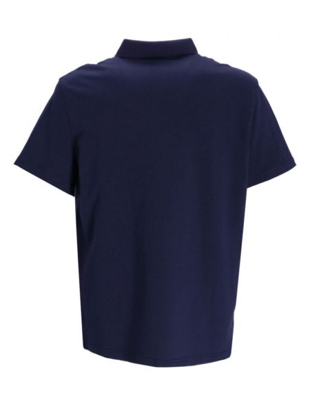 Raštuota medvilninė polo marškinėliai Armani Exchange mėlyna