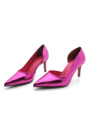 Полуотворени обувки с ток Marjin розово