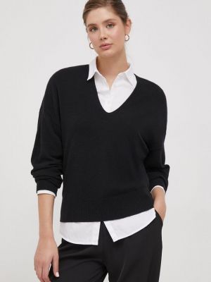 Шерстяной свитер Sisley черный