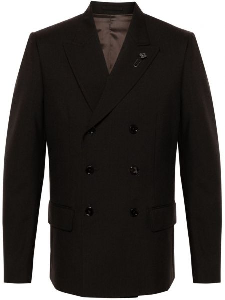 Dobbeltradet blazer Lardini brun