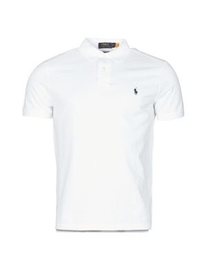 Mrežasta polo majica kratki rukavi slim fit Polo Ralph Lauren bijela