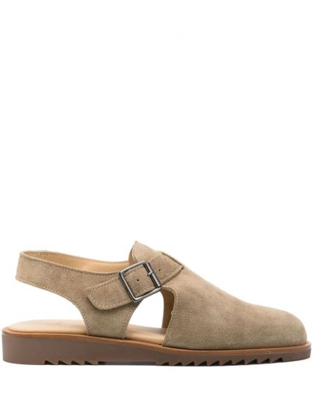 Sandales en suède Paraboot beige