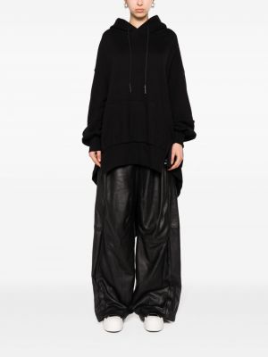 Asymmetrischer hoodie Yohji Yamamoto schwarz