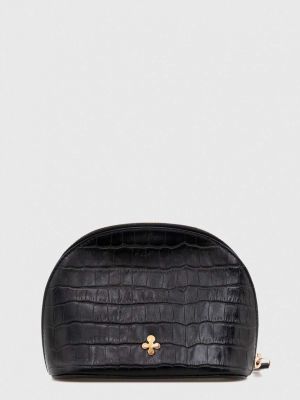 Usnjena kozmetična torbica Lilou črna
