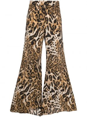 Панталон с принт с леопардов принт Boutique Moschino кафяво