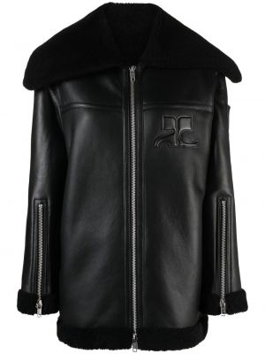 Oversized jakna Courreges črna