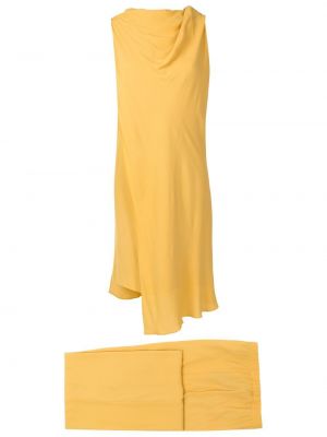 Žlutý drapovaný oblek Uma | Raquel Davidowicz
