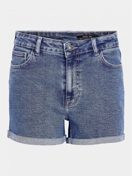 Slim fit priliehavé džínsové šortky Noisy May modrá