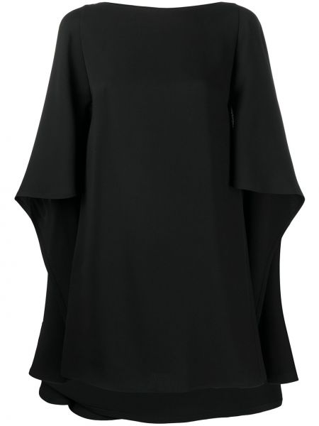 Mini vestido drapeado Valentino negro
