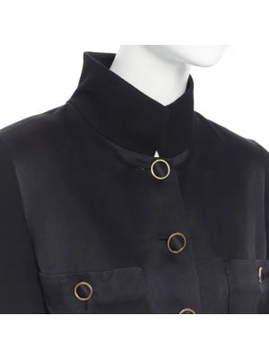 Chaqueta de seda Chanel Vintage negro