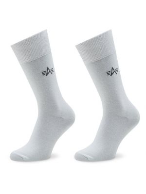 Ψηλές κάλτσες Alpha Industries λευκό