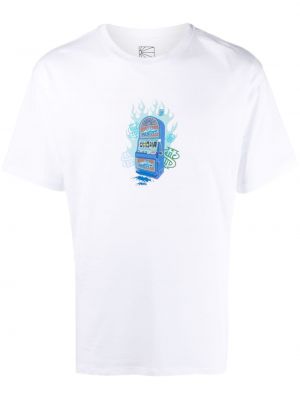 T-shirt aus baumwoll mit print Paccbet weiß