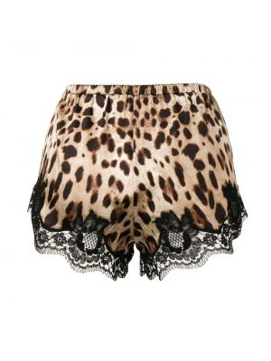 Leopardimustriga mustriline lühikesed püksid Dolce & Gabbana