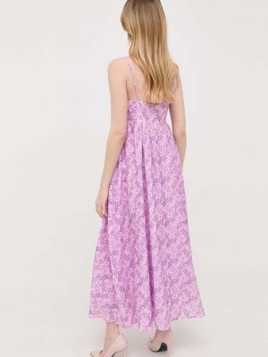 Фиолетовое длинное платье Bardot