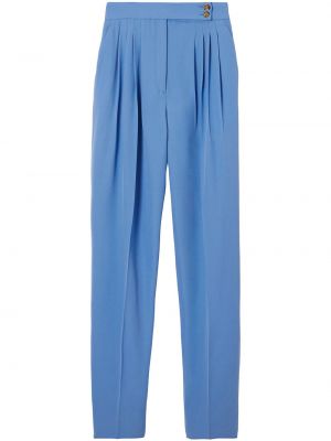 Pantalones de cintura alta plisados Burberry azul
