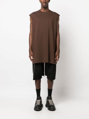 Hemd aus baumwoll mit rundem ausschnitt Rick Owens braun