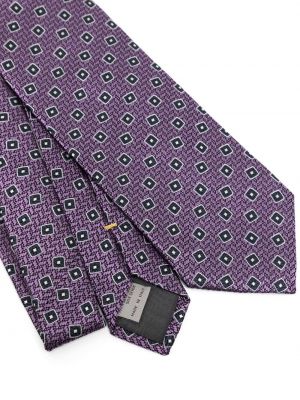 Jacquard seiden krawatte Canali lila