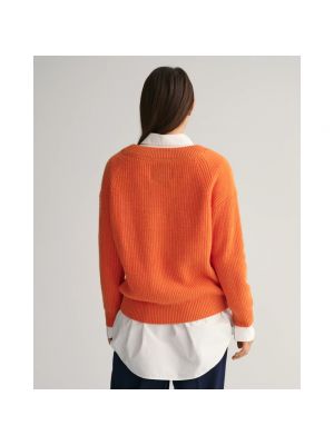 Jersey de lana de tela jersey Gant naranja