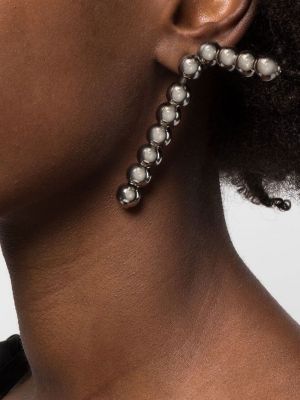 Boucles d'oreilles avec perles à boucle Mm6 Maison Margiela argenté