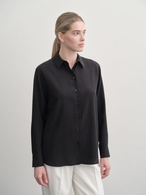 Шелковая рубашка Lusio черная