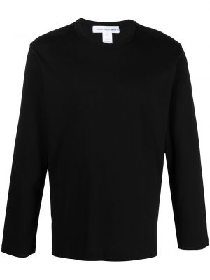 Bombažna majica z dolgimi rokavi Comme Des Garcons Shirt črna