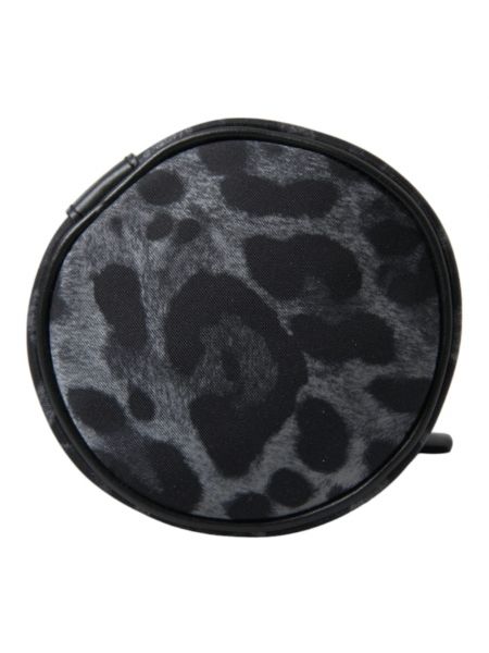 Bolsa con estampado leopardo Dolce & Gabbana negro