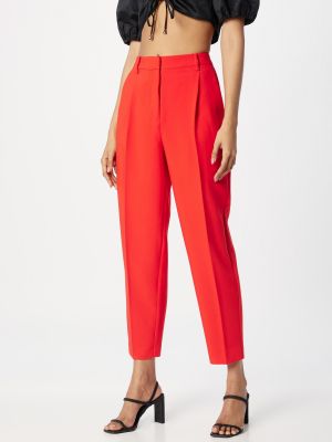 Plisované nohavice Bruuns Bazaar červená