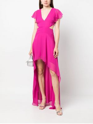 Šifonové večerní šaty Patrizia Pepe růžové