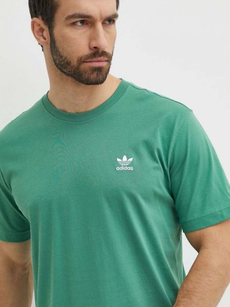 Bavlněné tričko Adidas Originals zelené