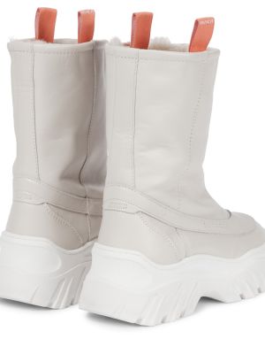 Кожени обувки до глезена Inuikii бяло