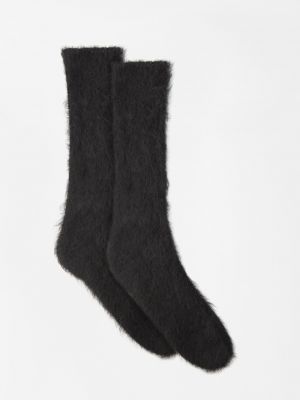 Мохеровые носки Raey черные