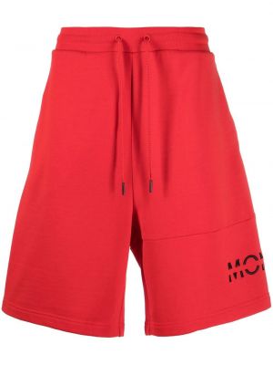 Sportshorts med broderi Moncler röd