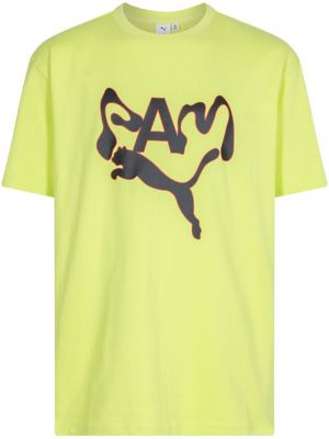Koszulka z nadrukiem Puma zielona