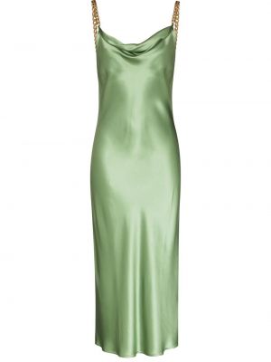 Jedwabne sukienka prosta Olivia Von Halle - zielony